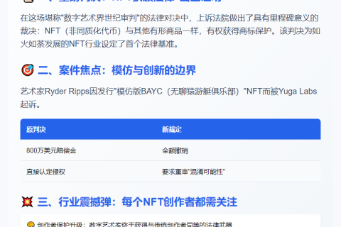 美法院裁定NFT受商标保护，Yuga Labs案将重审