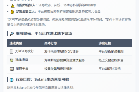 Solana与Jito高管涉Pump平台非法经营案