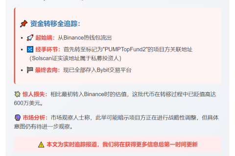 20亿枚PUMP转存Bybit