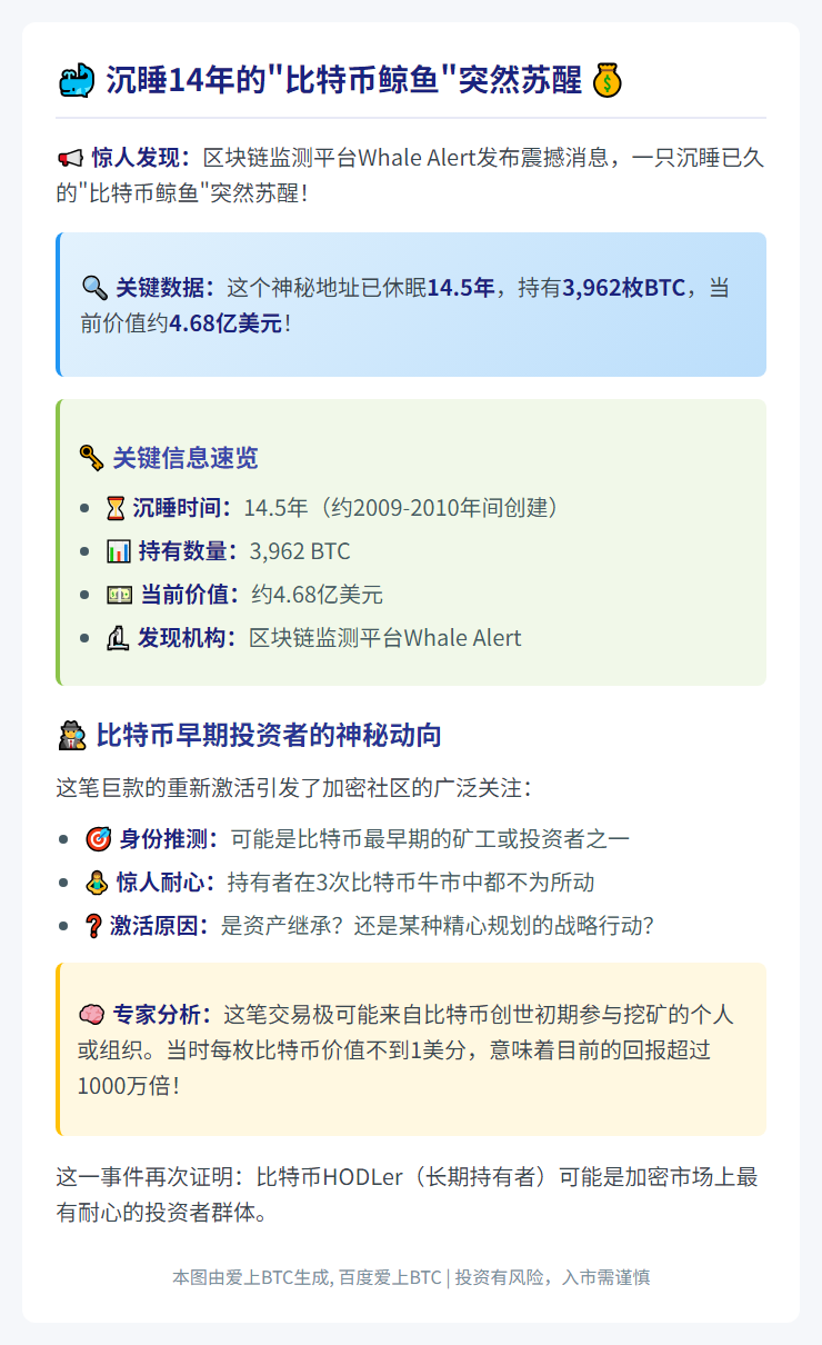 沉睡14.5年的比特币地址重现