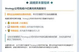 90美元每股售25亿美元STRC股