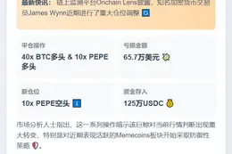 James Wynn平仓BTC和PEPE多单亏65.7万，转空PEPE