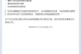 Circle稳定币网络登陆Sei
