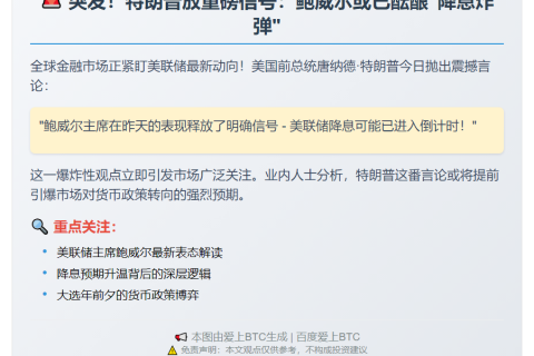特朗普：鲍威尔或准备降息