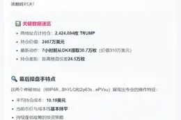 特朗普TRUMP持仓TOP2持续加仓 7小时狂扫30.7万枚