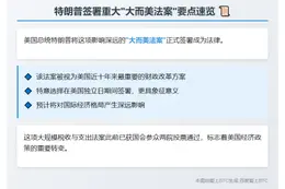 特朗普7月5日签署大而美法案