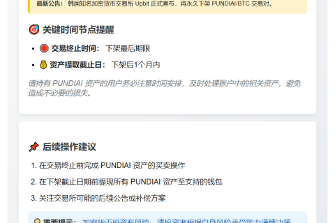 Upbit 停牌 PUNDIAI