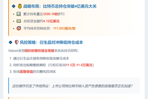 上市公司Volcon增持316.8枚BTC