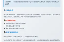 Telegram创始人被法国指控涉非法内容