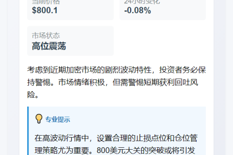 BNB突破800美元