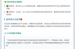 民主党参议员反对加密货币抵押贷款