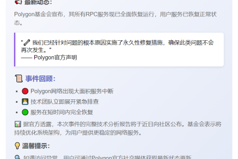 Polygon RPC服务全面恢复