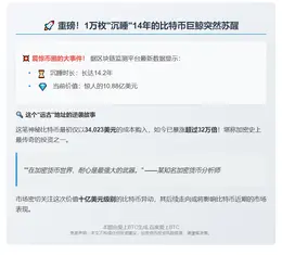 万枚BTC沉睡14年后激活