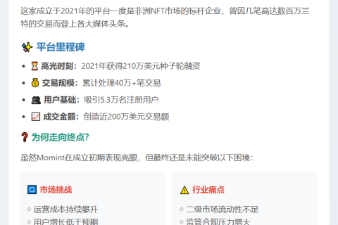 南非NFT平台Momint关闭