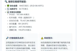 鲸鱼加仓7000万美元BTC空单