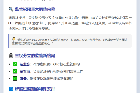 香港虚拟资产OTC监管拟改由证监会负责