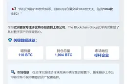 欧洲上市公司增持116枚比特币，持仓达1904枚