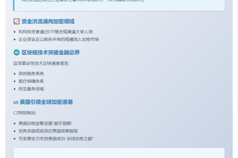 CZ：助美成加密之都，引领全球政策