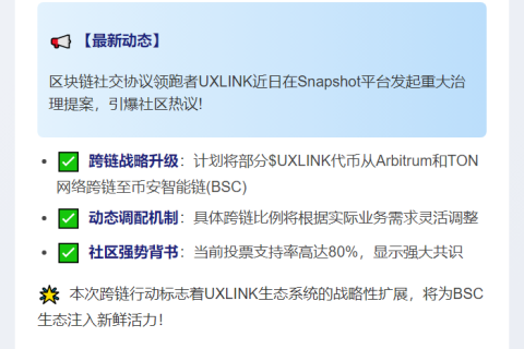 UXLINK启动BSC跨链代币投票
