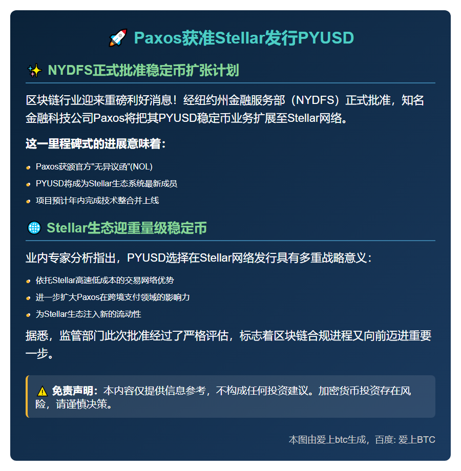 "Paxos获准Stellar发行PYUSD"