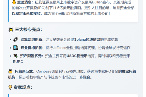 稳定币接收IPO资金11.5亿美元