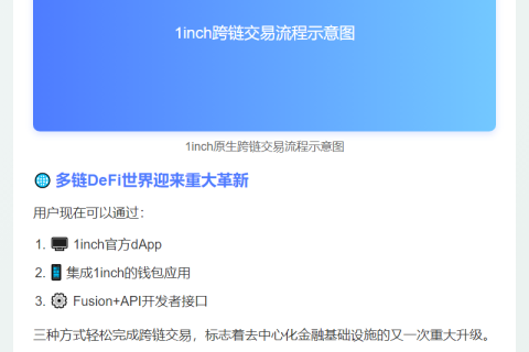 1inch原生跨链支持Solana与EVM链互换