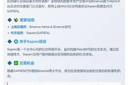 Binance上线Sapien(SAPIEN)合约
