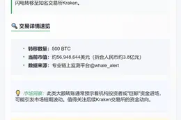500枚比特币转移至Kraken