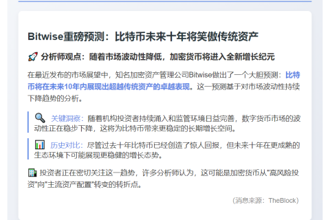 比特币未来10年表现将优于传统资产