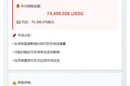 7470万USDC被销毁