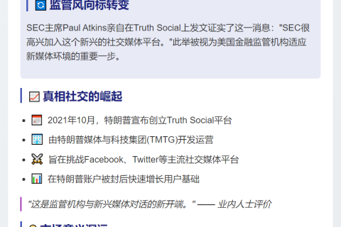 SEC进驻Truth Social开设官方账号
