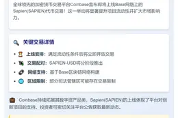 Coinbase新增Sapien（SAPIEN）