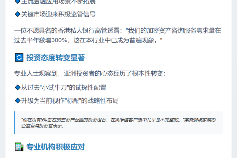 亚洲富人热衷加密资产投资