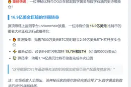 比特币OG大举买入19,794枚ETH