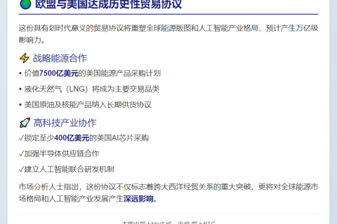 欧美就贸易协议联合声明达共识