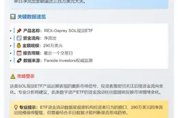 REX-OSPREY现货ETF净流出290万