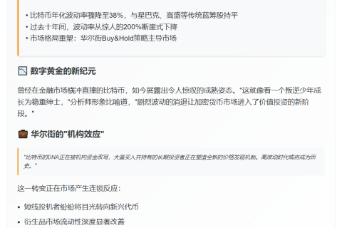 比特币波动放缓 投机者转投新市场