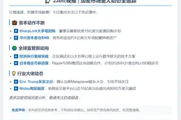23btc晚报：8月22日重要动态速览