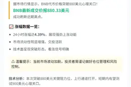 BNB破880美元