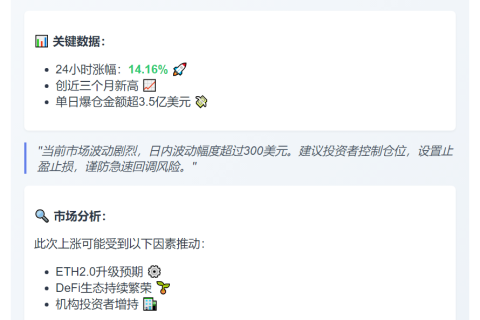 ETH冲破4800美元