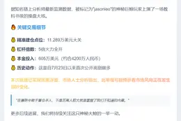 鲸鱼JasonLeo斥资605万做多BTC