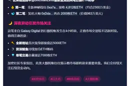 鲸鱼4小时获Galaxy近7000ETH