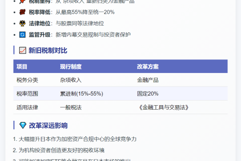 拟统一日本加密货币税率为20%