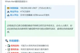 "2亿USDT从HTX转至Binance"