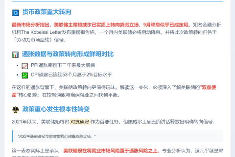 鲍威尔屈服9月必降息