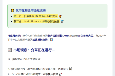 Ondo Finance成代币化基金第二发行方