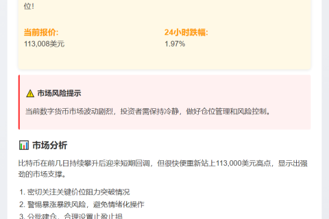 BTC破11.3万美元