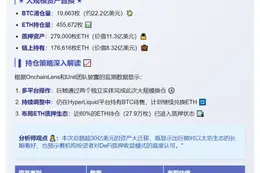 "比特币巨鲸转19万BTC换45万ETH"
