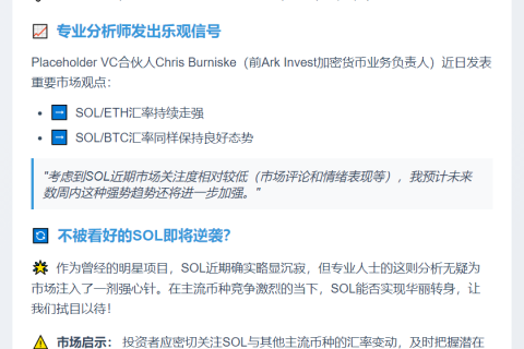 SOL/ETH、SOL/BTC汇率将延续涨势
