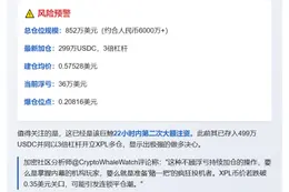 巨鲸做多XPL亏损36万 爆仓价0.20816